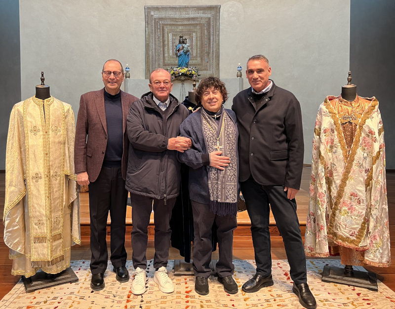 Giampaolo Nicolasi with Swami Roberto and Antonio Chieppa